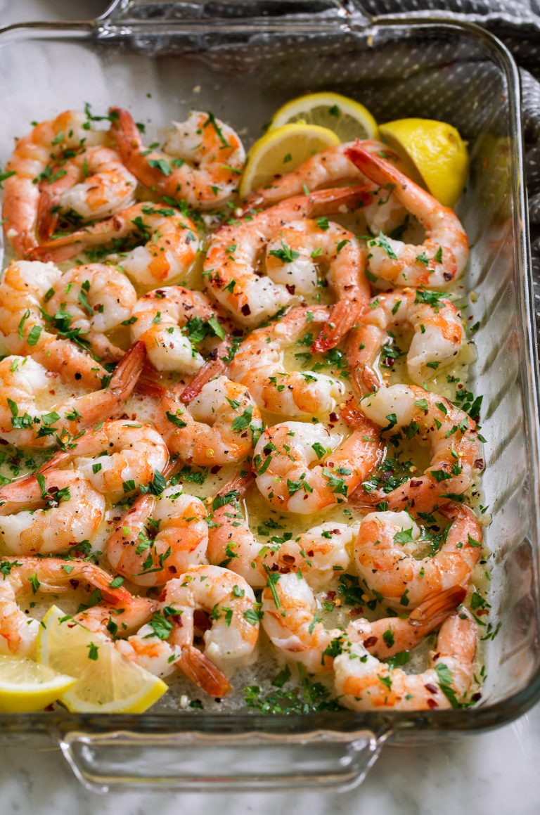 Baked Shrimp (with Garlic Lemon Butter Sauce) Cooking Classy