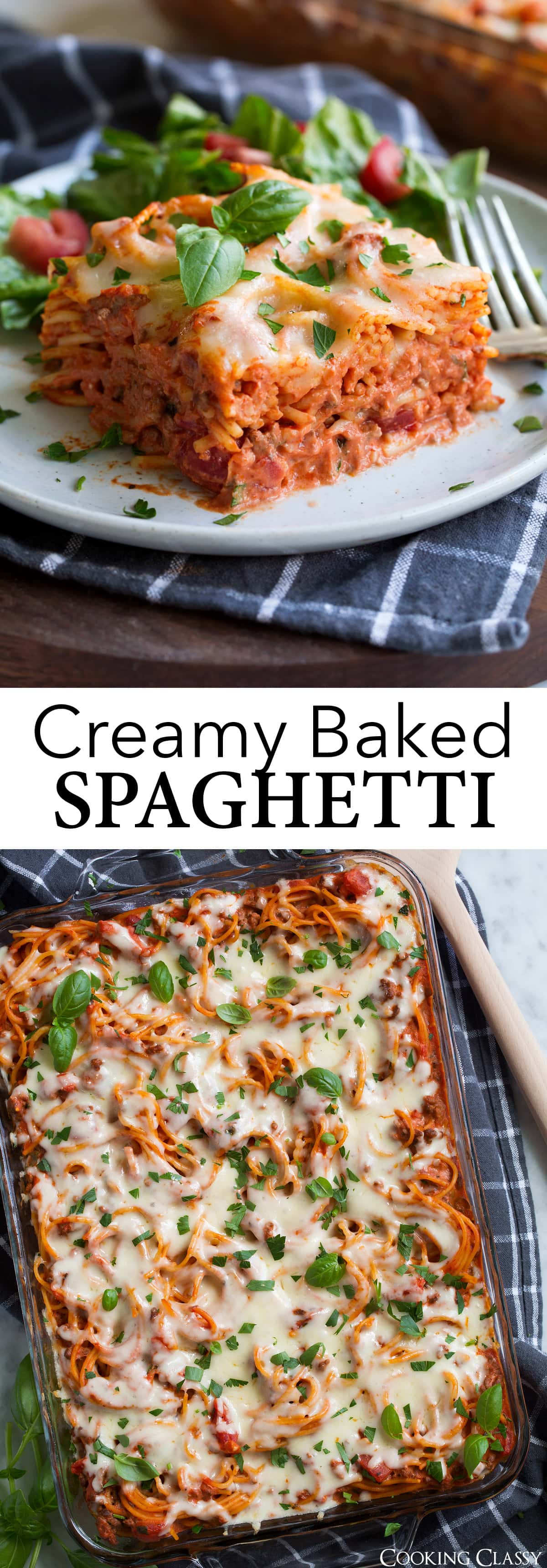 Easy Baked Spaghetti Recipe - Cooking Classy