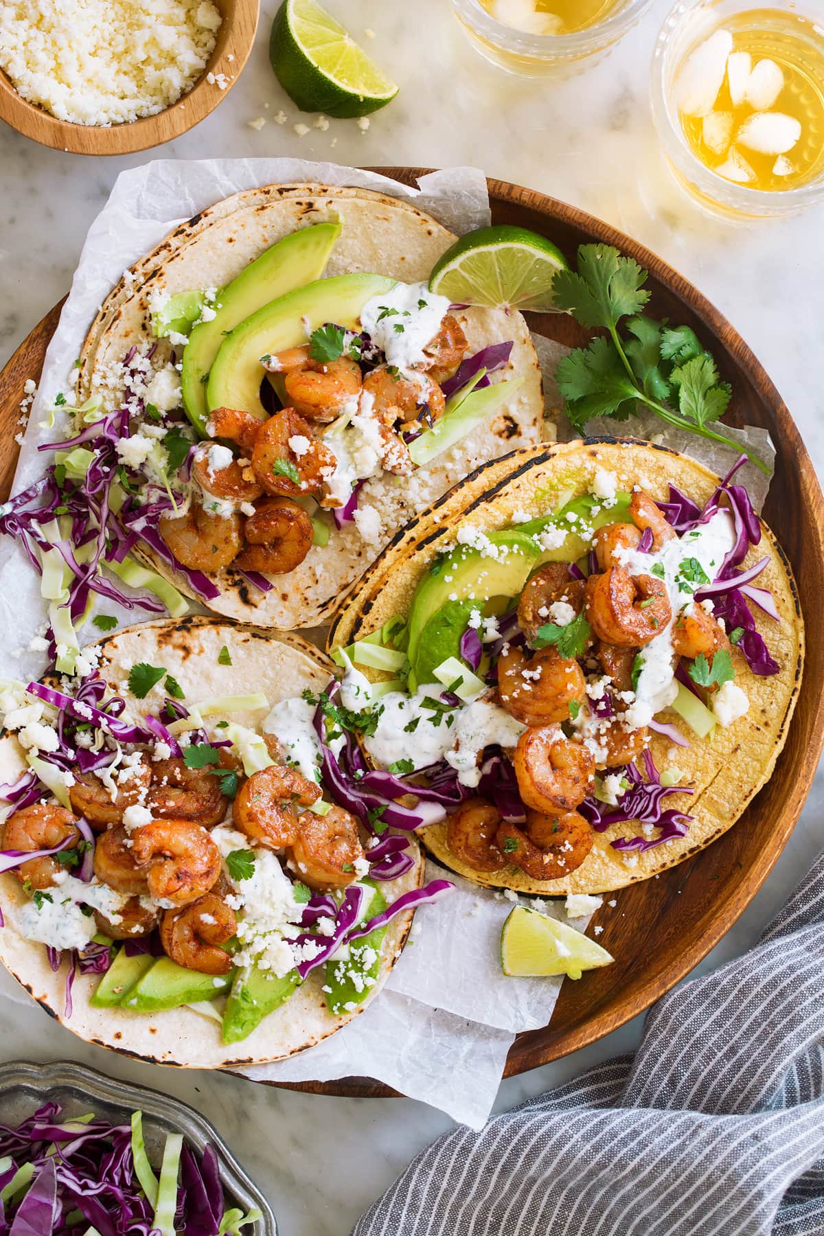 Shrimp Tacos {with Cilantro Lime Crema!} - Cooking Classy