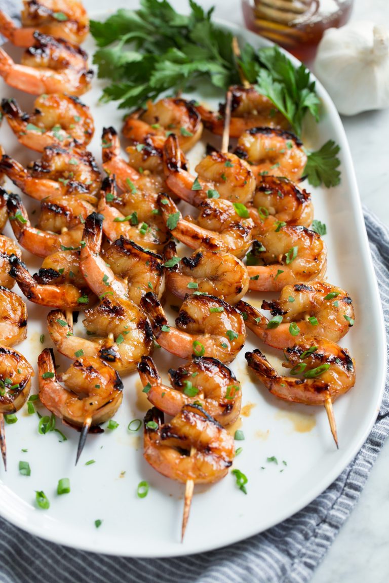 Grilled Shrimp {with Honey Garlic Marinade} - Cooking Classy