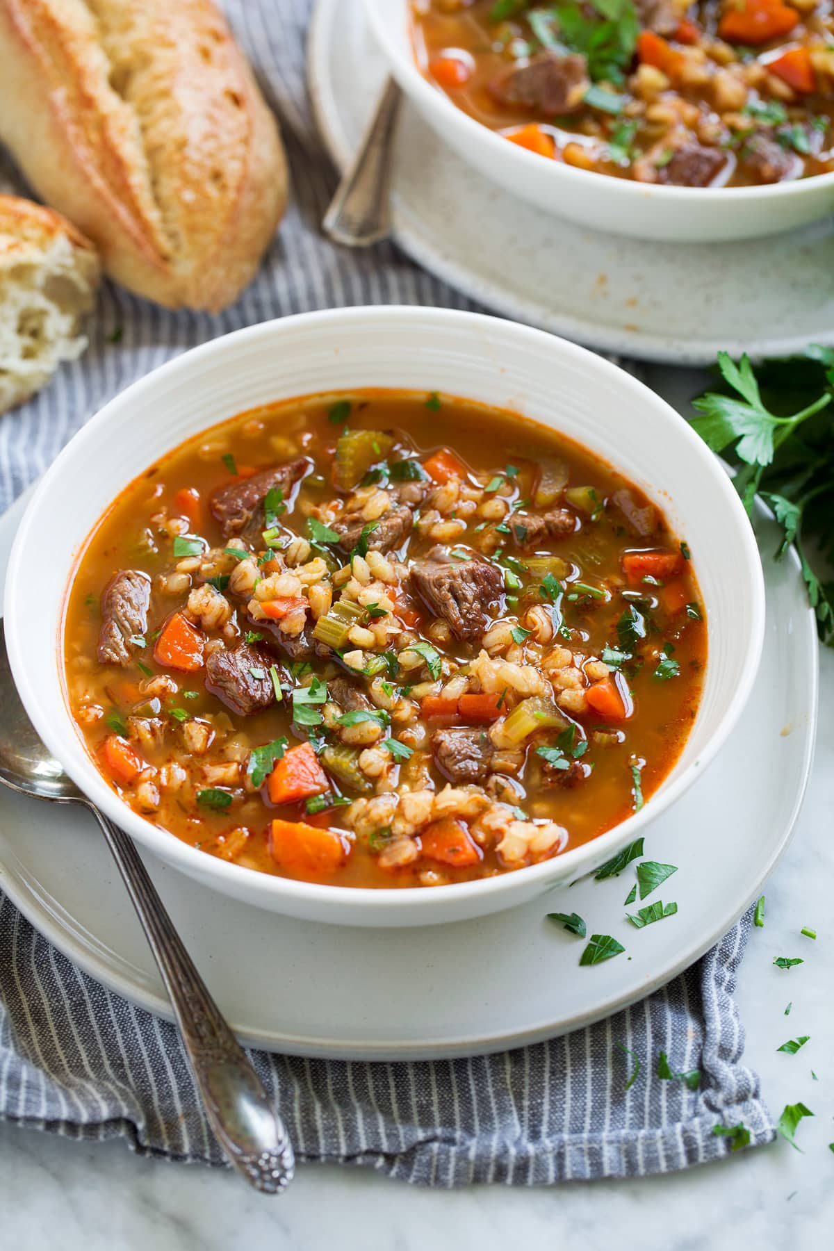 Beef Barley Soup (Stovetop, Crockpot, Instant Pot) - Cooking Classy