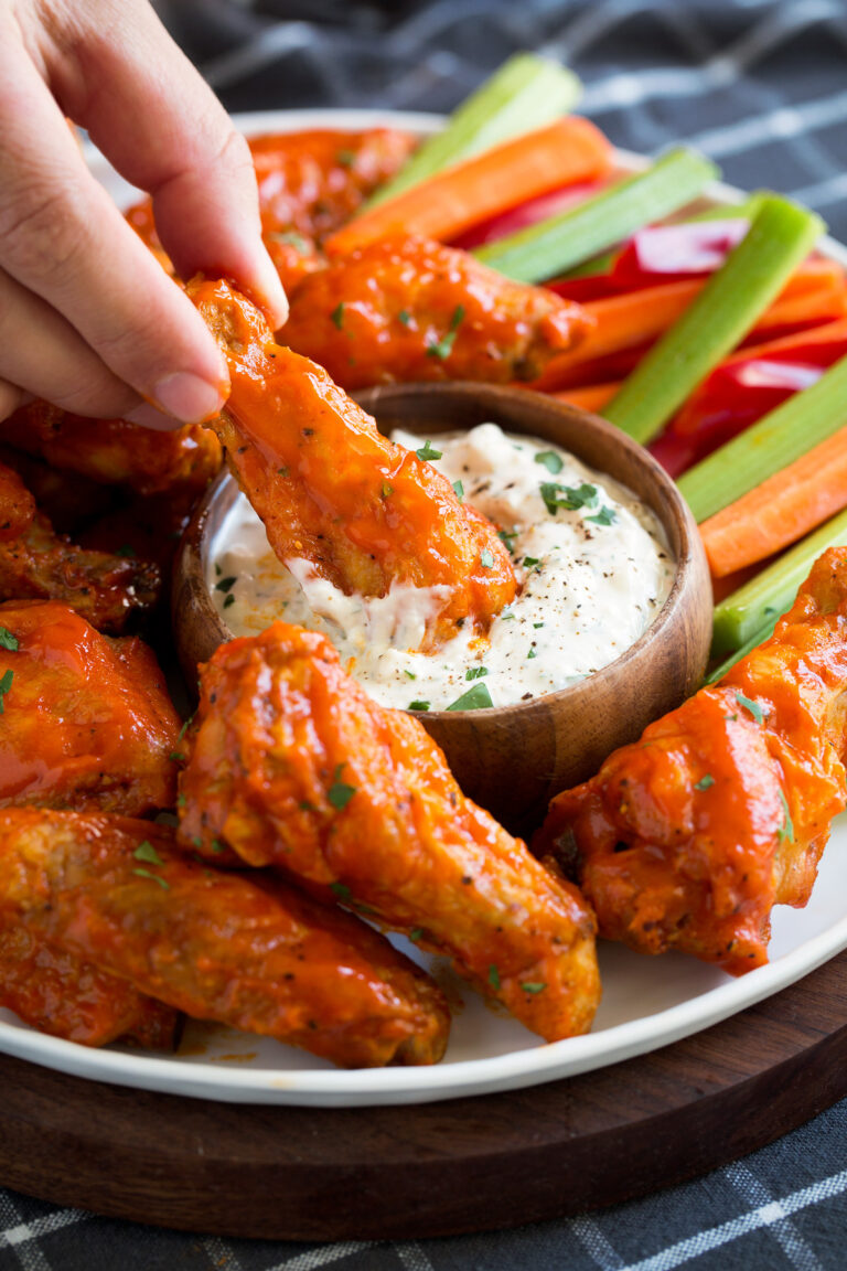 Baked Buffalo Wings {with Blue Cheese Dip} Cooking Classy