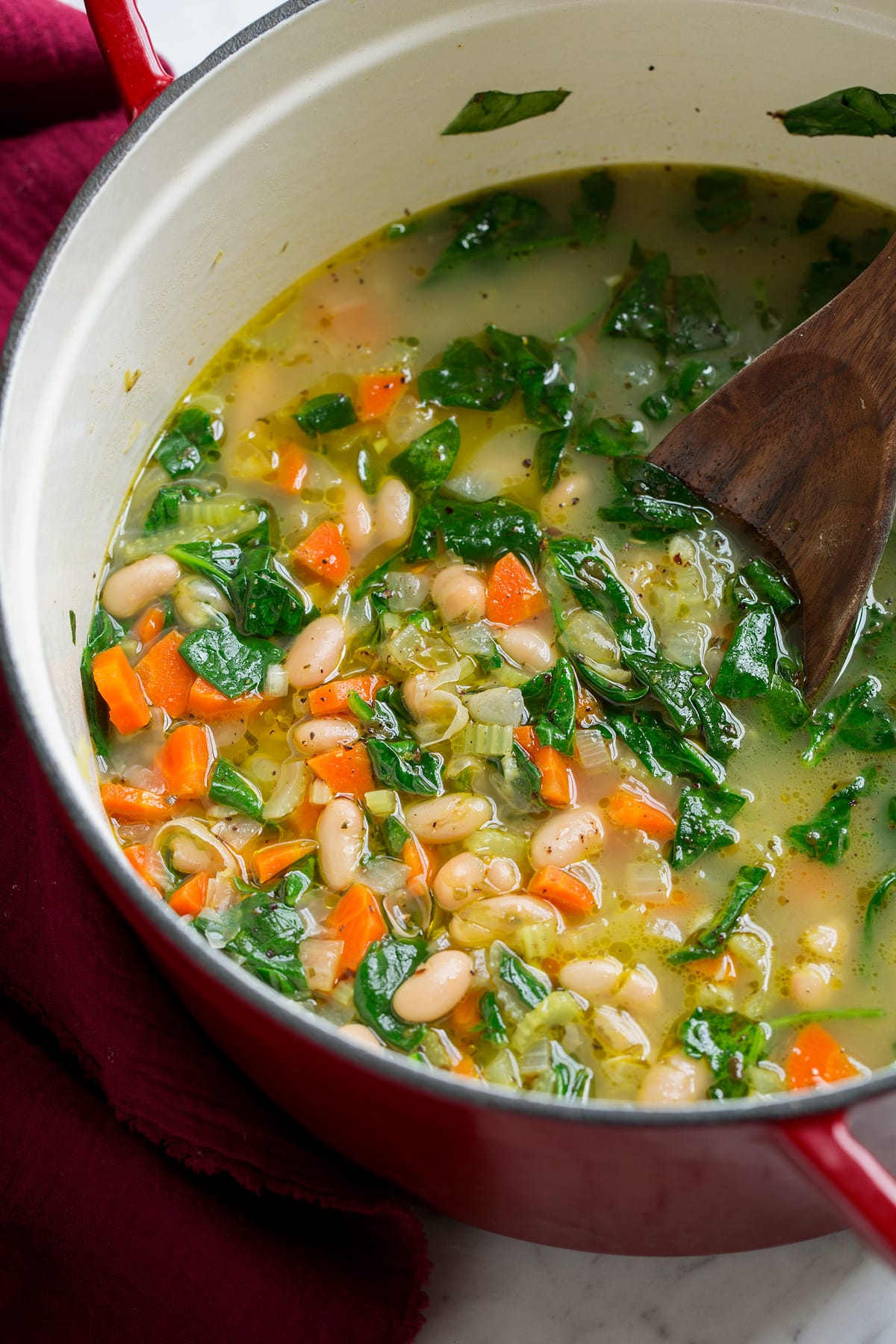 Cooking classy bean and bacon soup