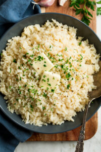Garlic Butter Rice Recipe - Cooking Classy