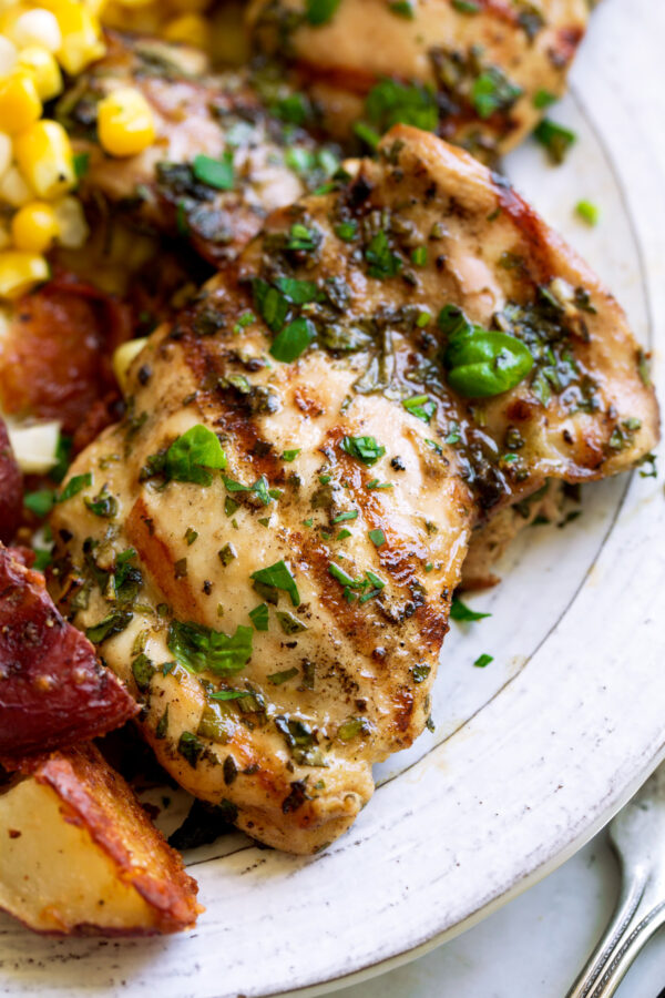 Grilled Chicken Thighs with Garlic and Herbs Cooking Classy