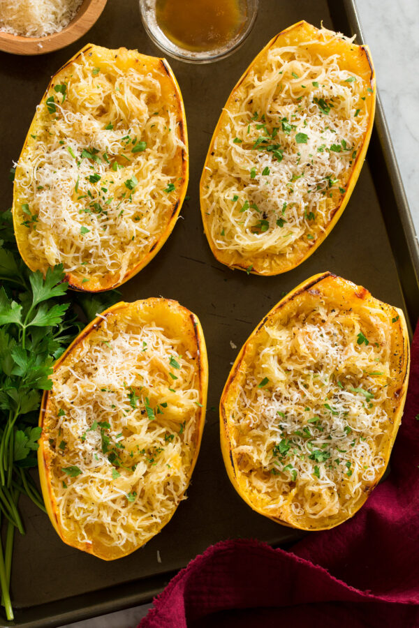 Roasted Spaghetti Squash {Browned Butter & Parmesan} - Cooking Classy