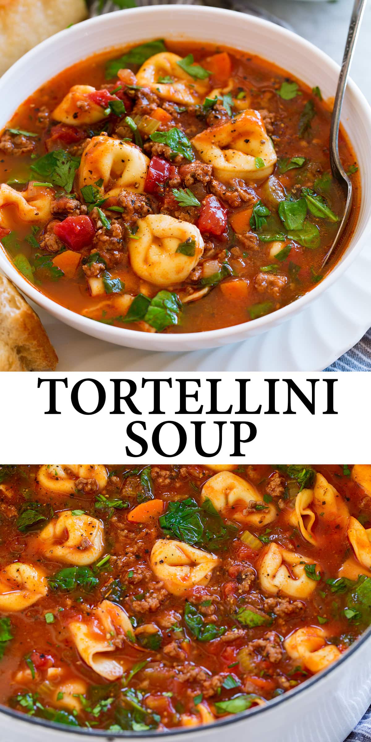 Tortellini Soup {with Beef} Cooking Classy