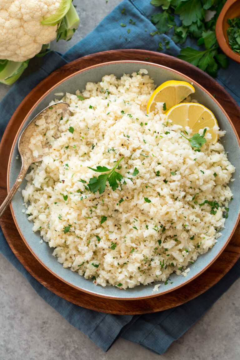 Cauliflower Rice {with Garlic and Parmesan} Cooking Classy