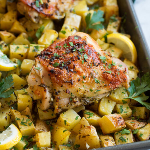 Baked Lemon Chicken and Potatoes Recipe Cooking Classy