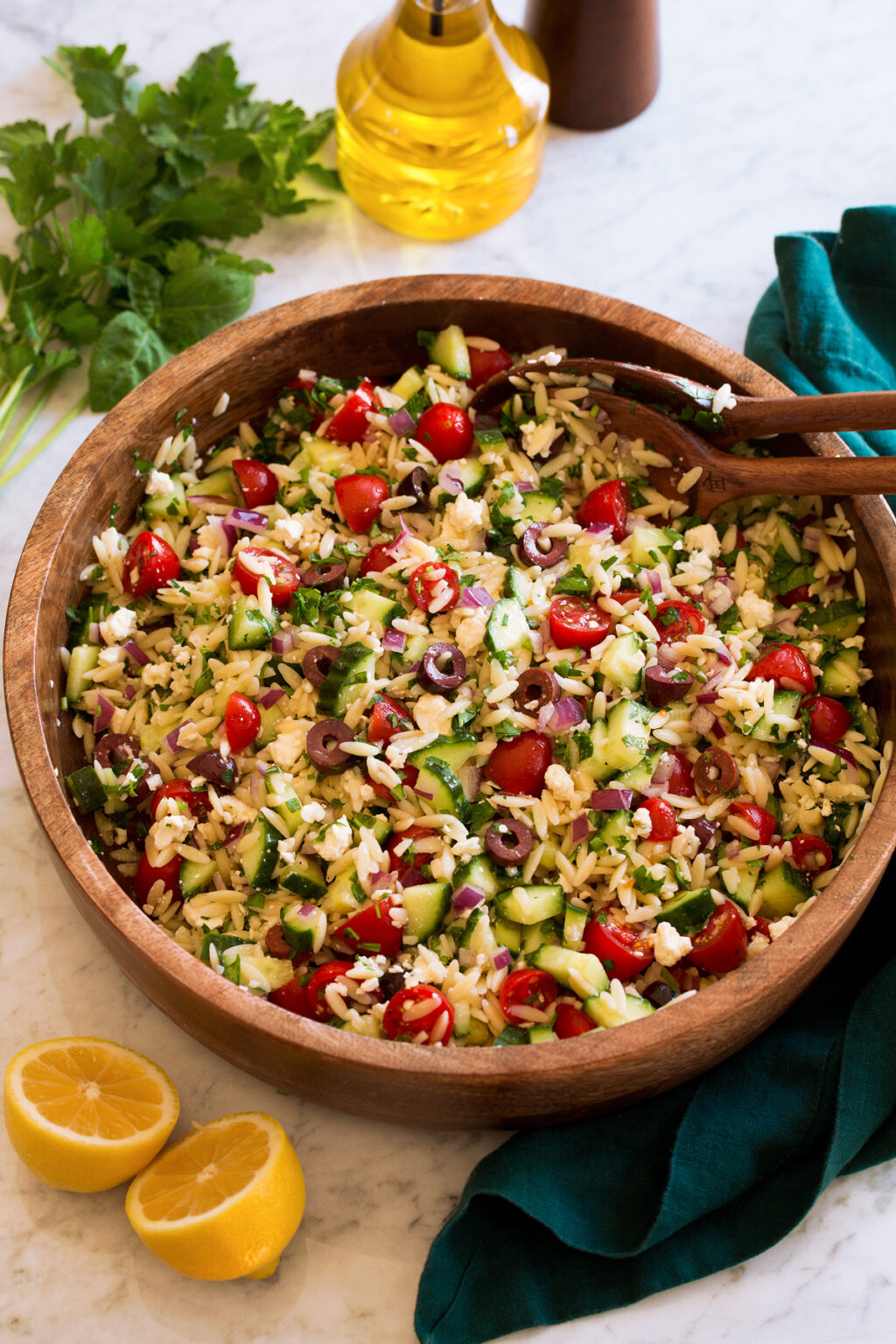 Greek Orzo Salad With Feta Cooking Classy