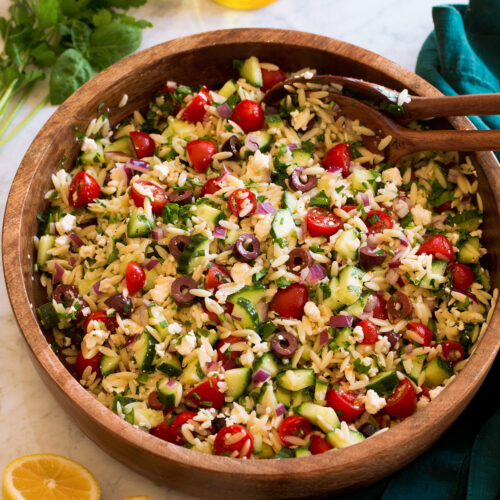 Greek Orzo Salad With Feta - Mapping With Mandy