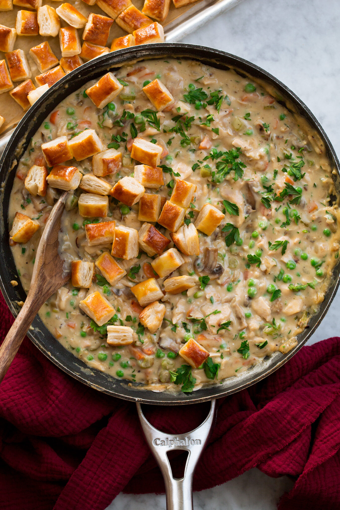 Chicken Pot Pie with Puff Pastry Bites Cooking Classy