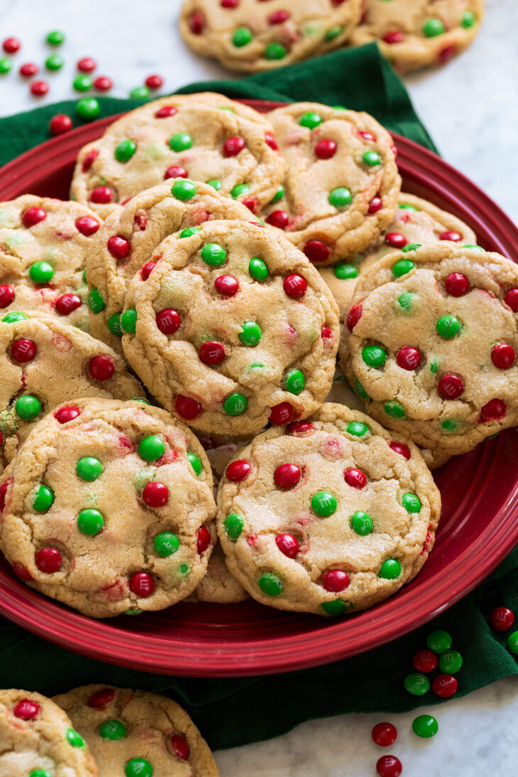 M&amp;M Christmas Cookies Recipe - Cooking Classy