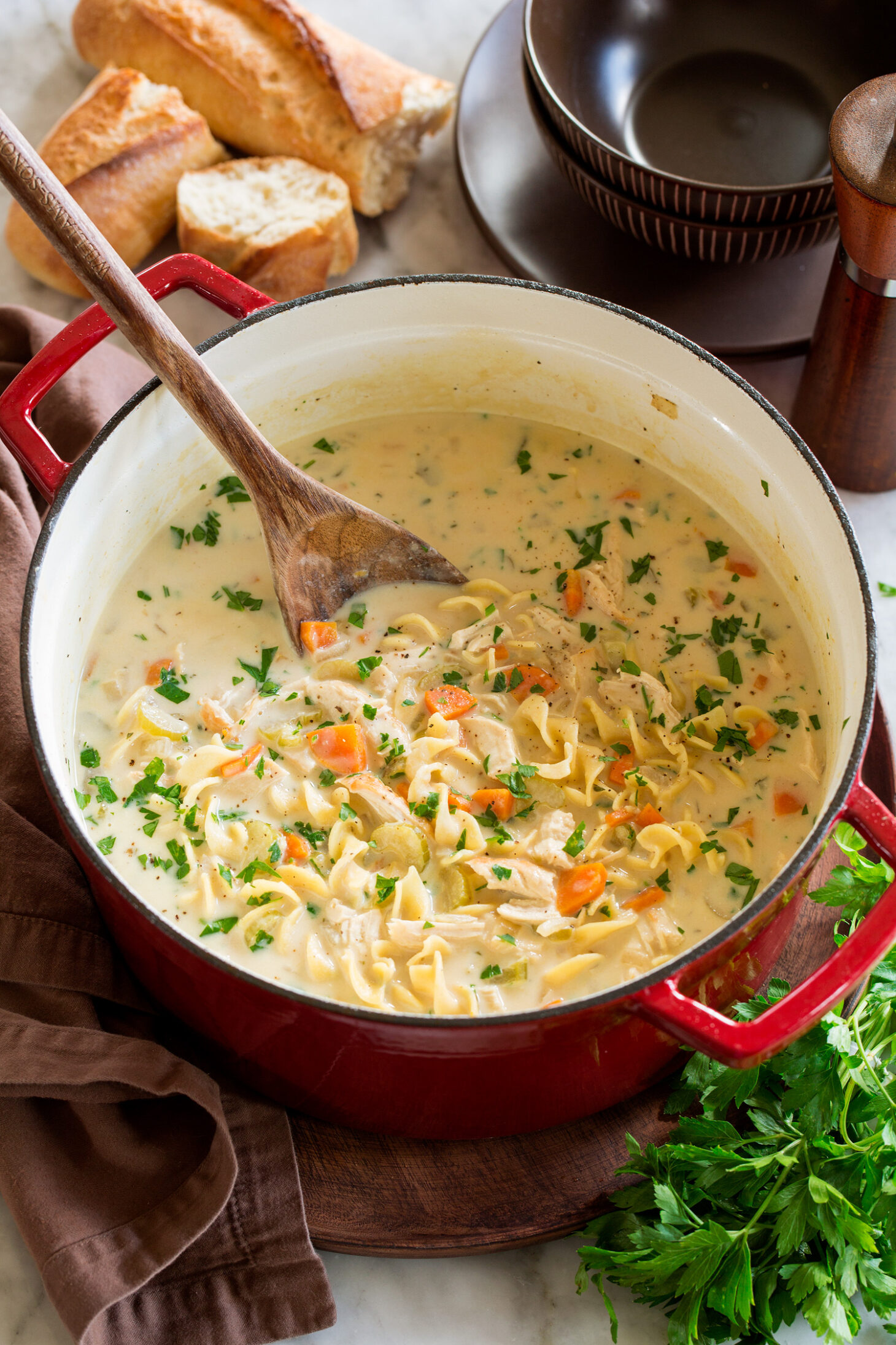 Creamy Chicken Noodle Soup Cooking Classy