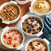 Baked oats made with six different flavors.