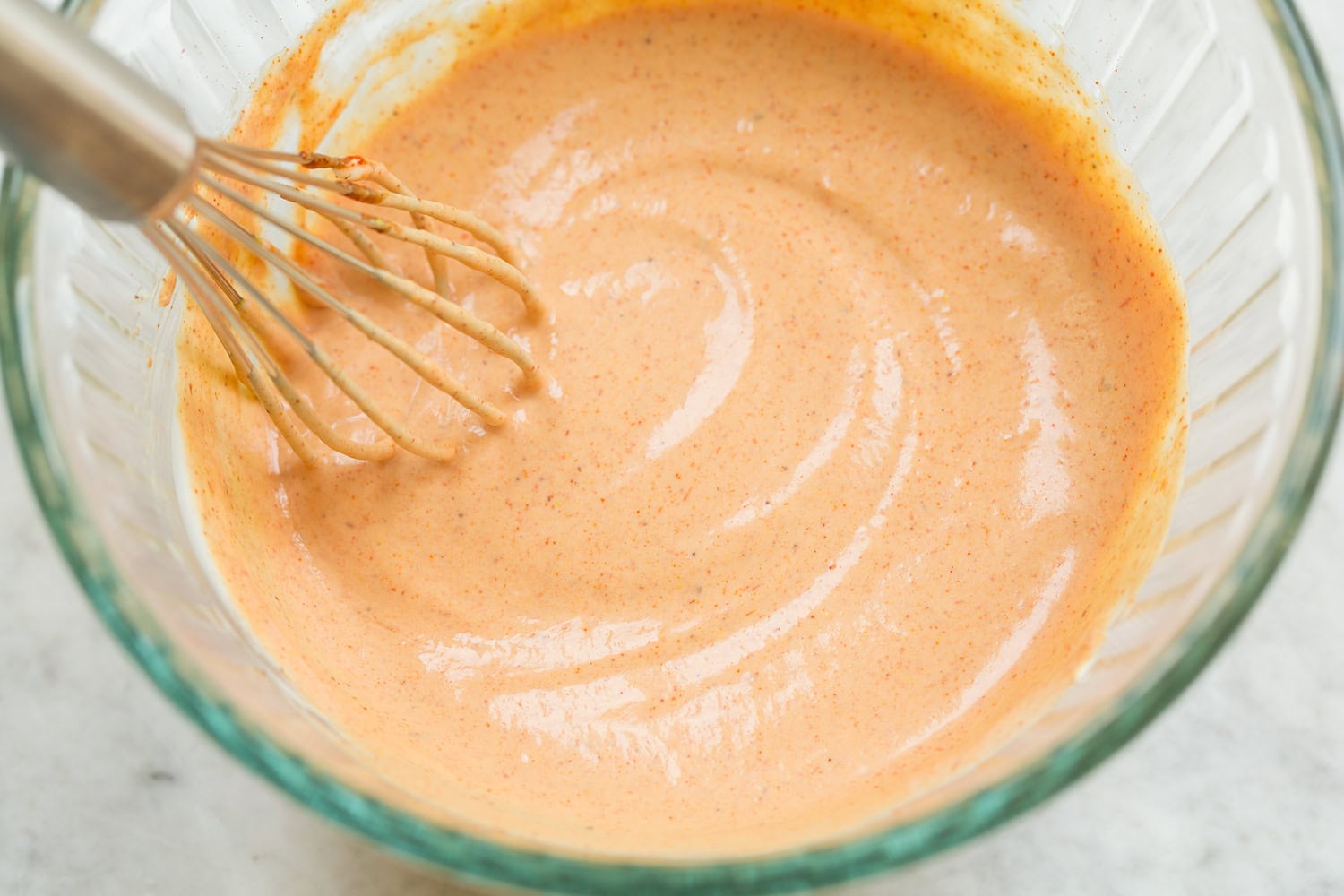 Mixed burger sauce.