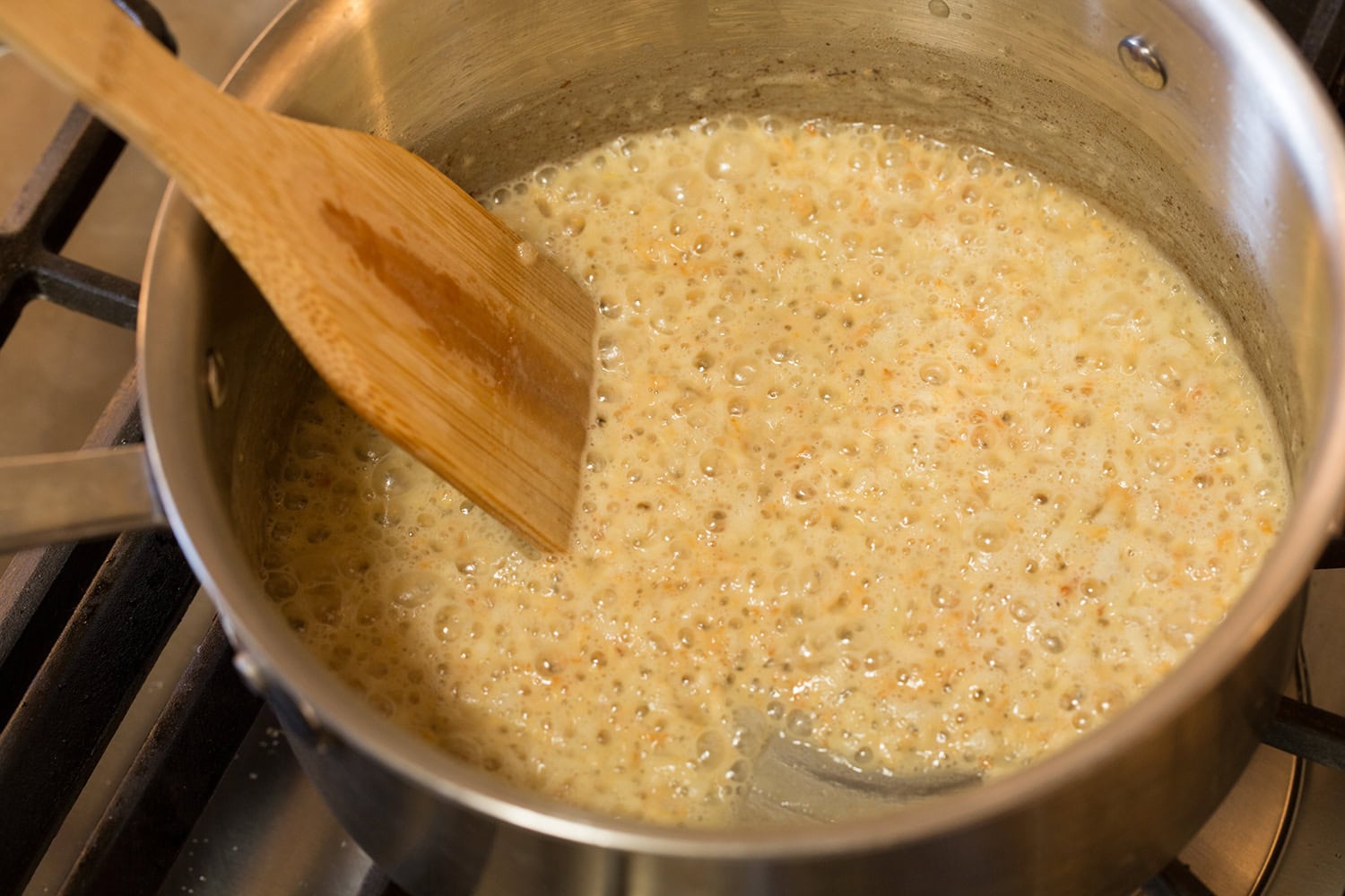 Cooked roux with onions.