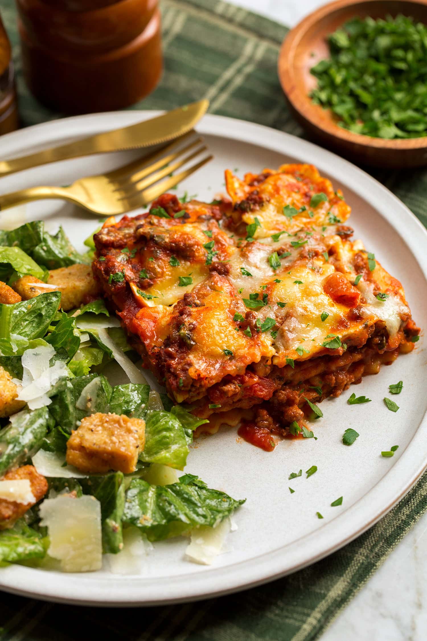 Viena porcija raviolių lazanijos